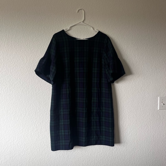 Vineyard Vines Blackwatch Flutter Sleeve Dress Plaid Print Short Sleeve 12 - Picture 2 of 7
